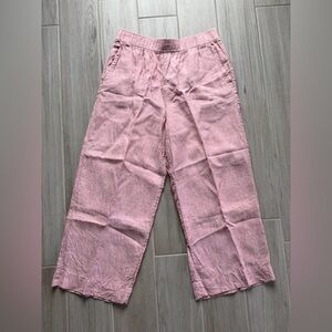 Tahari Wide Leg Linen Pants Size Large